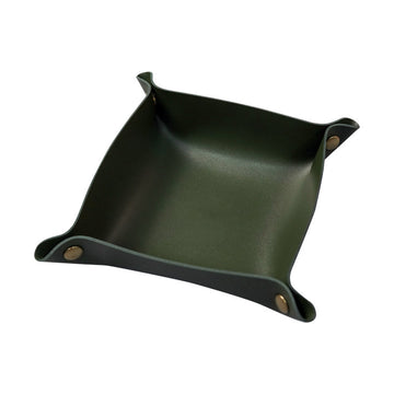 Green Leather Tray